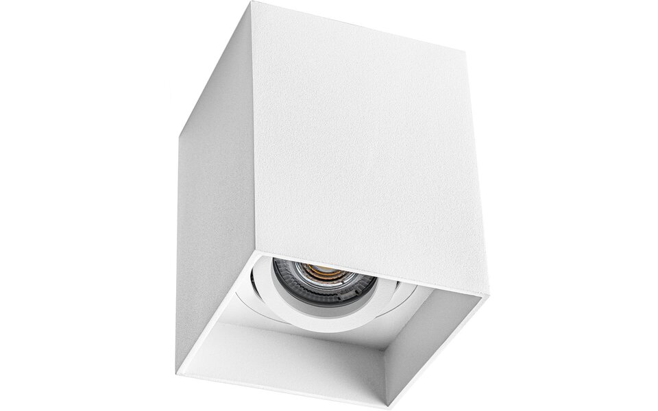 HLW LED Pragmi Luxina Pro Surface-Mounted Spotlight GU10 - Matt White, Tiltable & Aluminum HLW LED Pragmi Luxina Pro Surface-Mounted Spotlight GU10 - Matt White, Tiltable & Aluminum