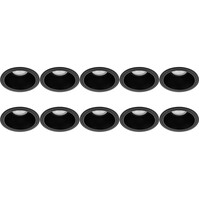 Spot Armatuur 10 Pack - GU10 Inbouwspot Zwart Aluminium Spot Armatuur 10 Pack - GU10 Inbouwspot Zwart Aluminium