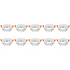 Spotlight Fixture 10 Pack - GU10 Recessed Spotlight Round White Ø85mm