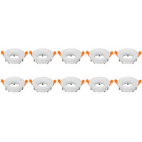Spot Armatuur 10 Pack - GU10 Inbouwspot Rond Wit Ø85mm Spot Armatuur 10 Pack - GU10 Inbouwspot Rond Wit Ø85mm