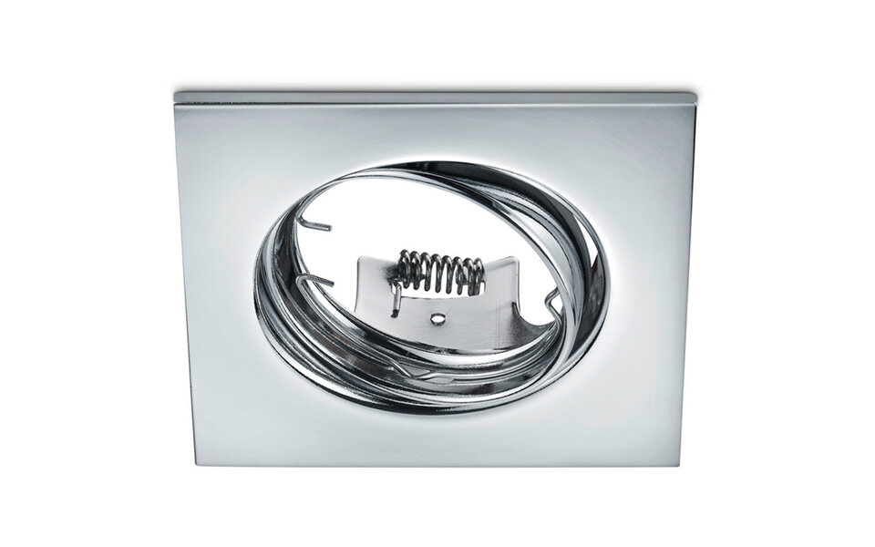 HLW LED Spot Armatuur GU10 - Vierkant, kantelbaar LED toebehoren met chroom afwerking