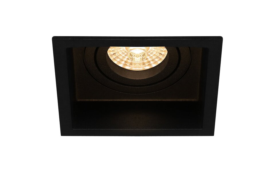 HLW LED Spotlight Fixture GU10 Square Black Aluminum - Tiltable LED Accessories HLW LED Spotlight Fixture GU10 Square Black Aluminum - Tiltable LED Accessories