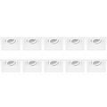 Spotlight Fixture 10 Pack - GU10 Recessed Spotlight - White Aluminum - LED Accessories