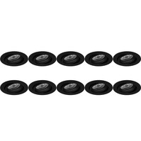 Spot Armatuur 10 Pack - Kantelbare GU10 Inbouwspot Zwart