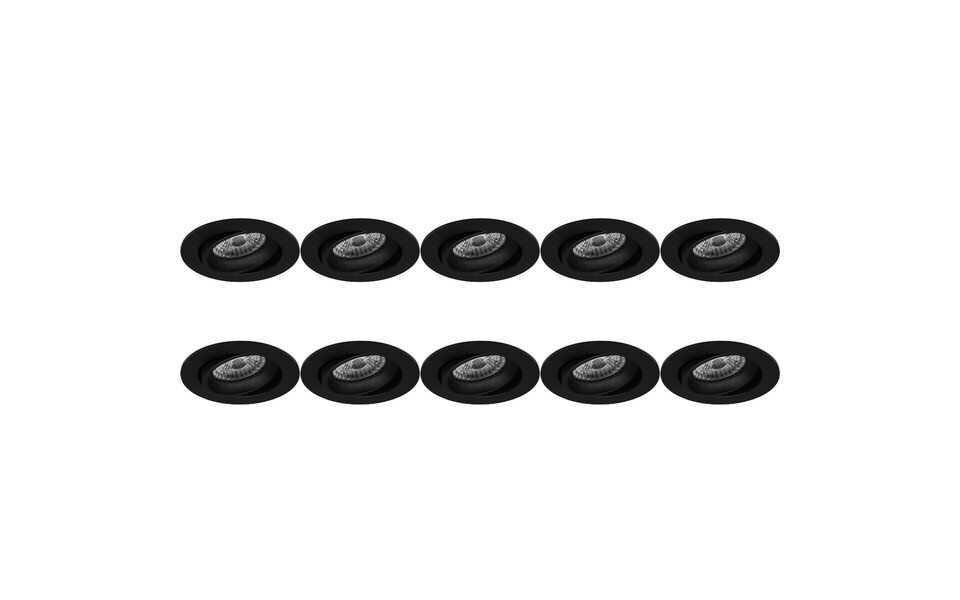 HLW LED Spot Armatuur 10 Pack - Kantelbare GU10 Inbouwspot van Aluminium - LED Toebehoren