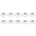 Spotlight Fixture 10 Pack - GU10 Fitting LED Accessories - Round White Aluminum
