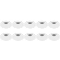 Spot Armatuur 10 Pack - Rond Wit Aluminium - GU10 Fitting Spot Armatuur 10 Pack - Rond Wit Aluminium - GU10 Fitting