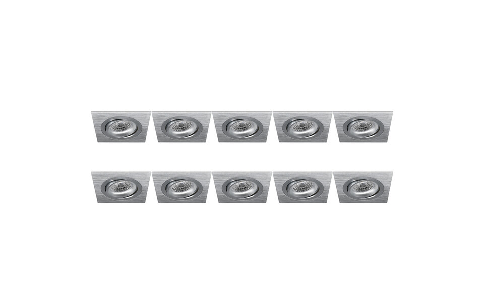 HLW LED Spot Armatuur 10 Pack - Kantelbaar GU10 Fitting LED Toebehoren - Aluminium Zilver HLW LED Spot Armatuur 10 Pack - Kantelbaar GU10 Fitting LED Toebehoren - Aluminium Zilver