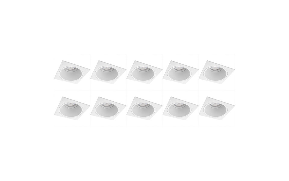 HLW LED Spot Armatuur 10 Pack - Pragmi Minko Pro GU10 inbouwspot - LED toebehoren