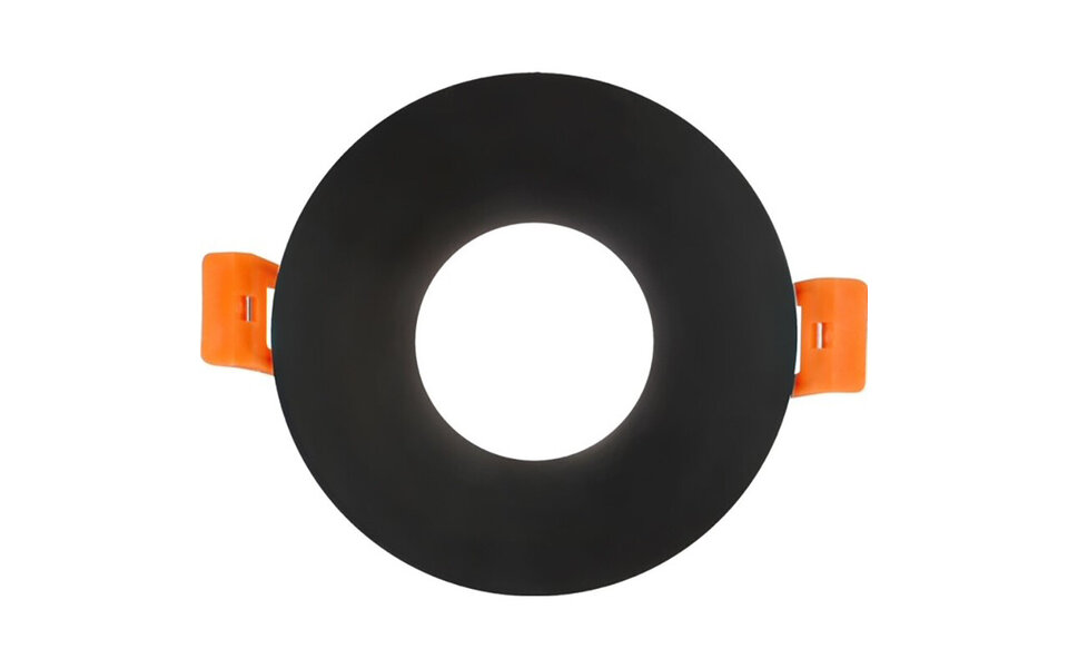 HLW LED Spotlight Fixture 10 Pack - GU10 fitting - Round recessed spotlight black aluminum Ø85mm