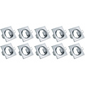 Spot Fixture 10 Pack - Tiltable GU10 Recessed Spotlight with LED Accessories, Chrome & Aluminum Spot Fixture 10 Pack - Tiltable GU10 Recessed Spotlight with LED Accessories, Chrome & Aluminum