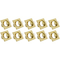 Spotlight Fixture 10 Pack - Tiltable GU10 Recessed Spotlight - Gold Aluminum LED Accessories Spotlight Fixture 10 Pack - Tiltable GU10 Recessed Spotlight - Gold Aluminum LED Accessories