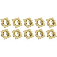 Spot Armatuur 10 Pack - GU10 Inbouwspot - Goud LED Toebehoren Spot Armatuur 10 Pack - GU10 Inbouwspot - Goud LED Toebehoren