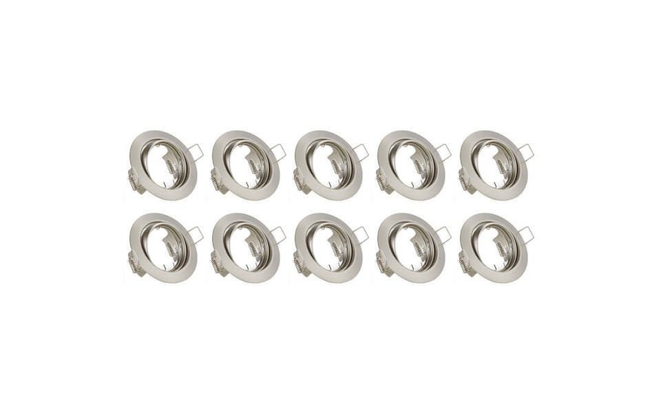 HLW LED Spot Armatuur 10 Pack - GU10 Fitting, Kantelbaar Aluminium Inbouwspot Ø83mm HLW LED Spot Armatuur 10 Pack - GU10 Fitting, Kantelbaar Aluminium Inbouwspot Ø83mm