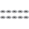 Spotlight Fixture 10 Pack - GU10 Fitting LED Accessories - Silver