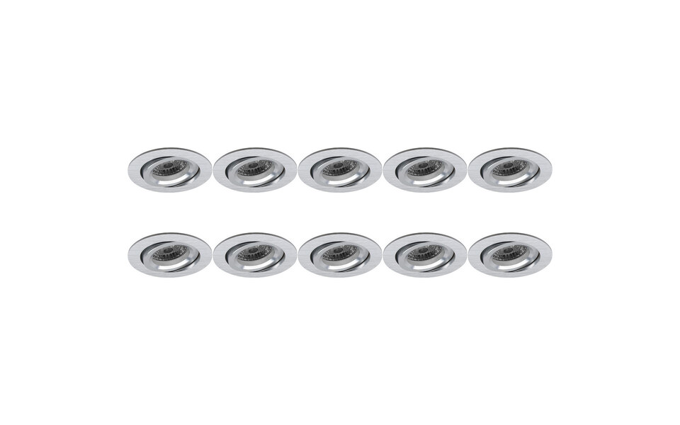 HLW LED Pragmi Aerony Pro 10 Pack GU10 Recessed Spotlight - Tiltable LED Accessories