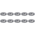 Spotlight Fixture 10 Pack - Pragmi Alpin Pro GU10 Recessed Spotlight Ø92mm