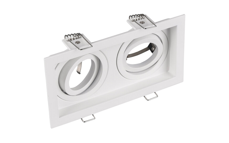 HLW LED Spotlight Fixture GU10 - 2-Light Tiltable Recessed Spotlight with GU10 Fitting