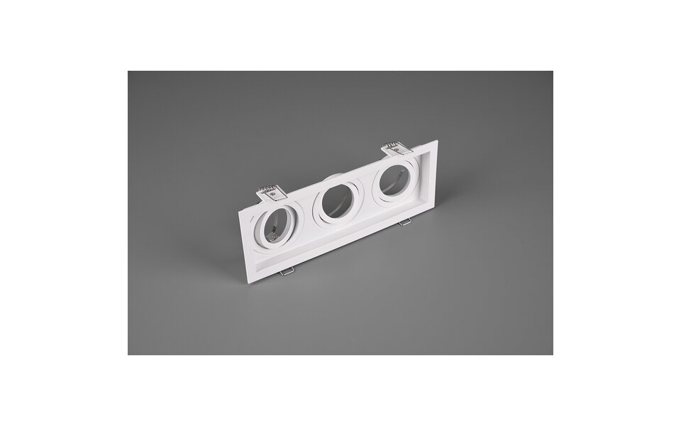 HLW LED Spotlight Fixture GU10 Trion Kenan - 3-light Tiltable Recessed Spotlight White Ø90 HLW LED Spotlight Fixture GU10 Trion Kenan - 3-light Tiltable Recessed Spotlight White Ø90