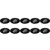 Spot Fixture 10 Pack - GU10 Fitting - Tiltable & Black