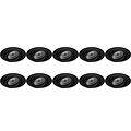 Pragmi Uranio Pro 10 Pack - Tiltable GU10 Recessed Spotlight - Black Aluminum Pragmi Uranio Pro 10 Pack - Tiltable GU10 Recessed Spotlight - Black Aluminum