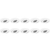 Spot Fixture 10 Pack - GU10 Recessed Spot - Tiltable Aluminum