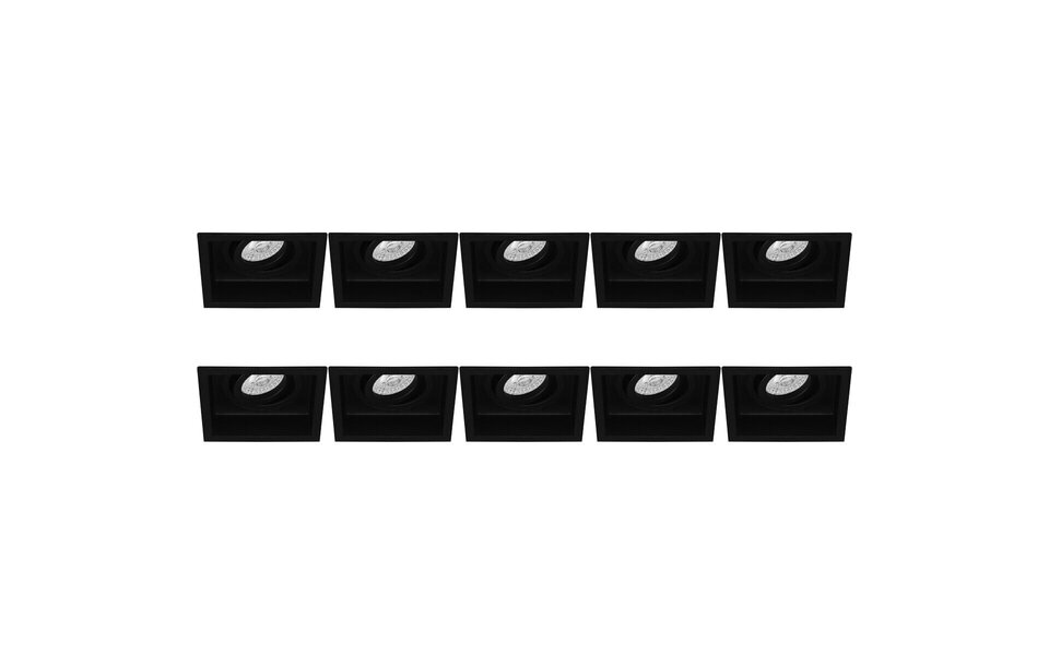 HLW LED Spot Fixture 10 Pack - Tiltable GU10 Recessed Spot with LED Accessories HLW LED Spot Fixture 10 Pack - Tiltable GU10 Recessed Spot with LED Accessories