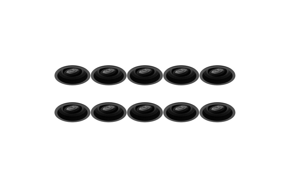 HLW LED Spot Armatuur 10 Pack - Pragmi Domy Pro GU10 Inbouwspot - LED Toebehoren