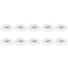 Spotlight Fixture 10 Pack - GU10 Recessed Spotlight Aluminum White