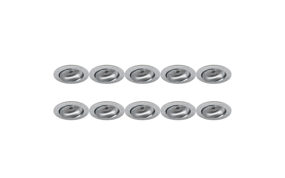 HLW LED Pragmi Delton Pro Spot Armatuur 10 Pack - GU10 Fitting, Kantelbaar & Aluminium
