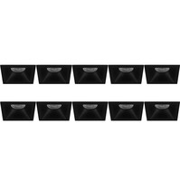 Spot Fixture 10 Pack - GU10 Fitting - Black Aluminum