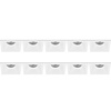 Spotlight Fixture 10 Pack - GU10 fitting - LED accessories white aluminum