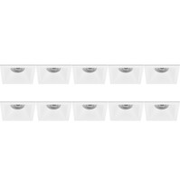 Spotlight Fixture 10 Pack - GU10 fitting - LED accessories white aluminum