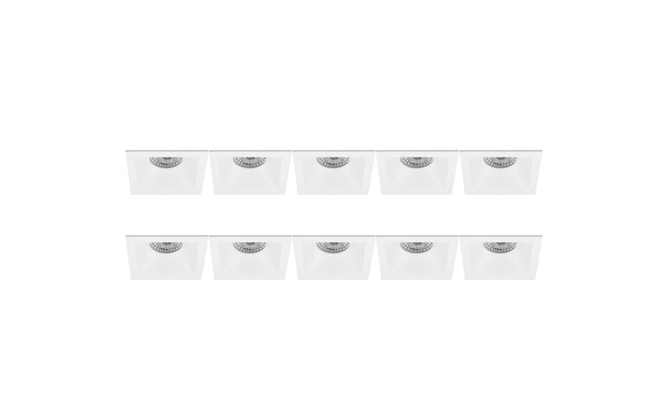 HLW LED Spot Armatuur 10 Pack - Pragmi Pollon Pro - GU10 fitting - LED toebehoren