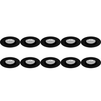 Spot Armatuur 10 Pack - Pragmi Rodos Pro GU10 Inbouwspot Zwart Spot Armatuur 10 Pack - Pragmi Rodos Pro GU10 Inbouwspot Zwart