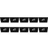 Spotlight Fixture 10 Pack - Tiltable GU10 Fitting - Black Aluminum