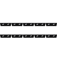 Spotlight Fixture 10 Pack - Tiltable GU10 Recessed Spotlight Black
