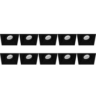 Spot Fixture 10 Pack - GU10 fitting - Trimless & Tiltable black