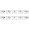 Spot Armatuur 10 Pack - GU10 Fitting - Trimless & Kantelbaar Spot Armatuur 10 Pack - GU10 Fitting - Trimless & Kantelbaar