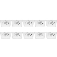 Spot Armatuur 10 Pack - GU10 Fitting - Trimless & Kantelbaar Spot Armatuur 10 Pack - GU10 Fitting - Trimless & Kantelbaar