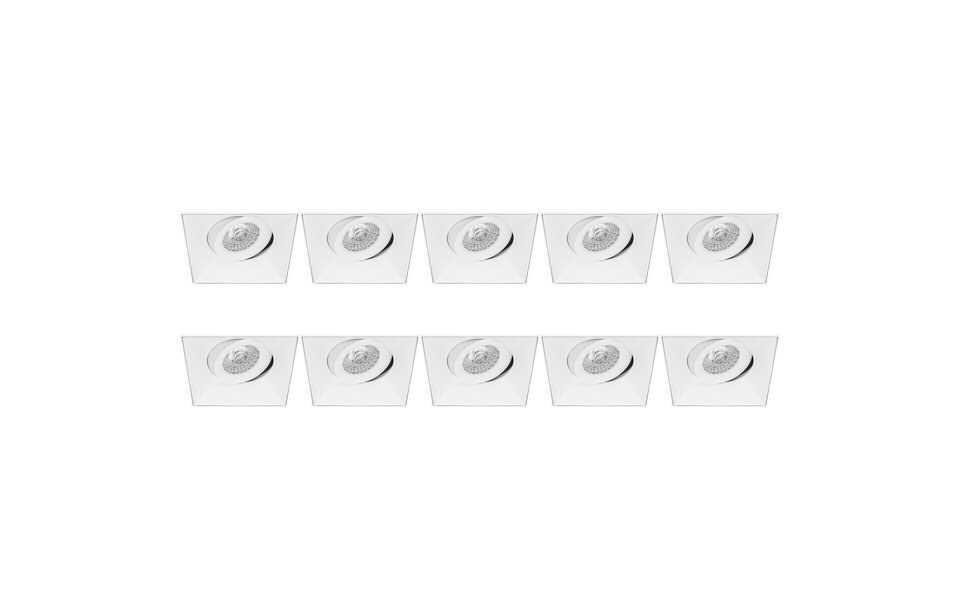 HLW LED Spot Armatuur 10 Pack - Pragmi Nivas Pro - GU10 Inbouwspot - LED Toebehoren HLW LED Spot Armatuur 10 Pack - Pragmi Nivas Pro - GU10 Inbouwspot - LED Toebehoren