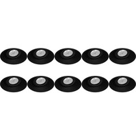 Spot Armatuur 10 Pack - GU10 Fitting - LED Toebehoren Zwart Aluminium