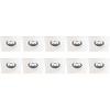 Spot Fixture 10 Pack - Pragmi Rodos Pro - GU10 Recessed Spotlight White