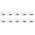 Spot Armatuur 10 Pack - Pragmi Rodos Pro - GU10 Inbouwspot - Aluminium Wit Spot Armatuur 10 Pack - Pragmi Rodos Pro - GU10 Inbouwspot - Aluminium Wit
