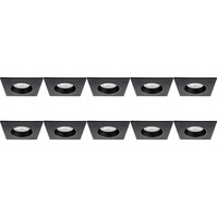 Spotlight Fixture 10 Pack - GU10 Fitting LED Accessories Black