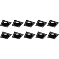Spot Armatuur 10 Pack - GU10 fitting LED toebehoren - Zwart aluminium verdiept 90mm