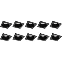 Spotlight Fixture 10 Pack - GU10 fitting & LED accessories - Black