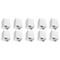 Surface-mounted spotlight 10-pack - GU10 fitting - LED accessories - Matte White