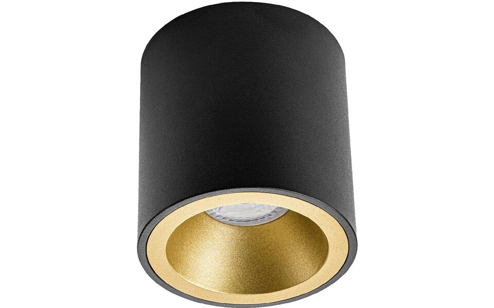 HLW LED Surface-Mounted Spotlight GU10 Matte Black/Gold - Aluminum LED Accessories for Ambient Lighting