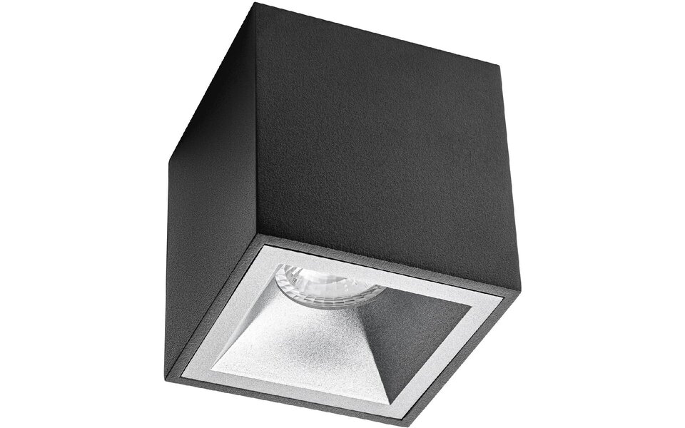 HLW LED Opbouwspot GU10 Pragmi Cliron Pro Mat Zwart/Zilver - Aluminium LED Toebehoren